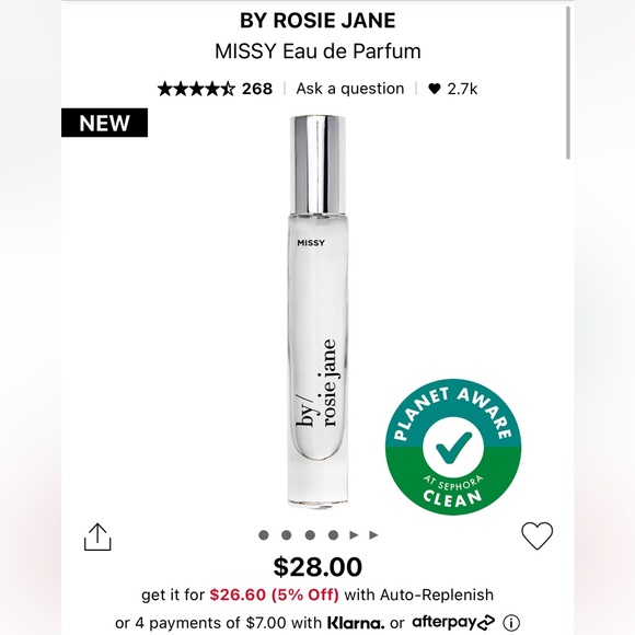 By ROSIE JANE, Missy Perfume Oil Roller Ball! Brand New .23fl oz - Picture 3 of 6